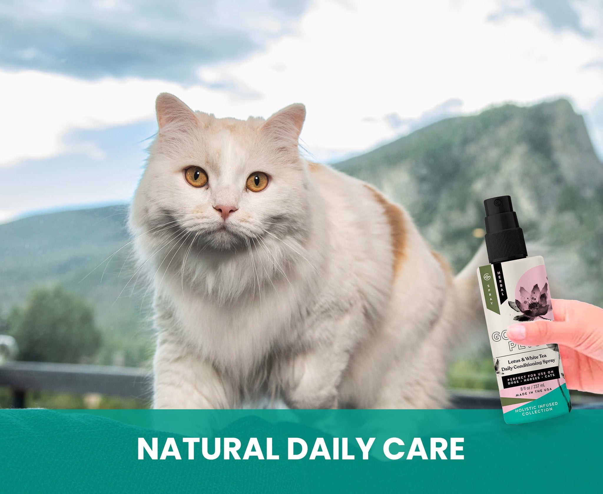 Lotus and White Tea Daily Conditioning Spray for Cats