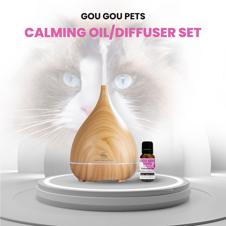 Essential Oil Diffuser and Calming Oil Set for Cats