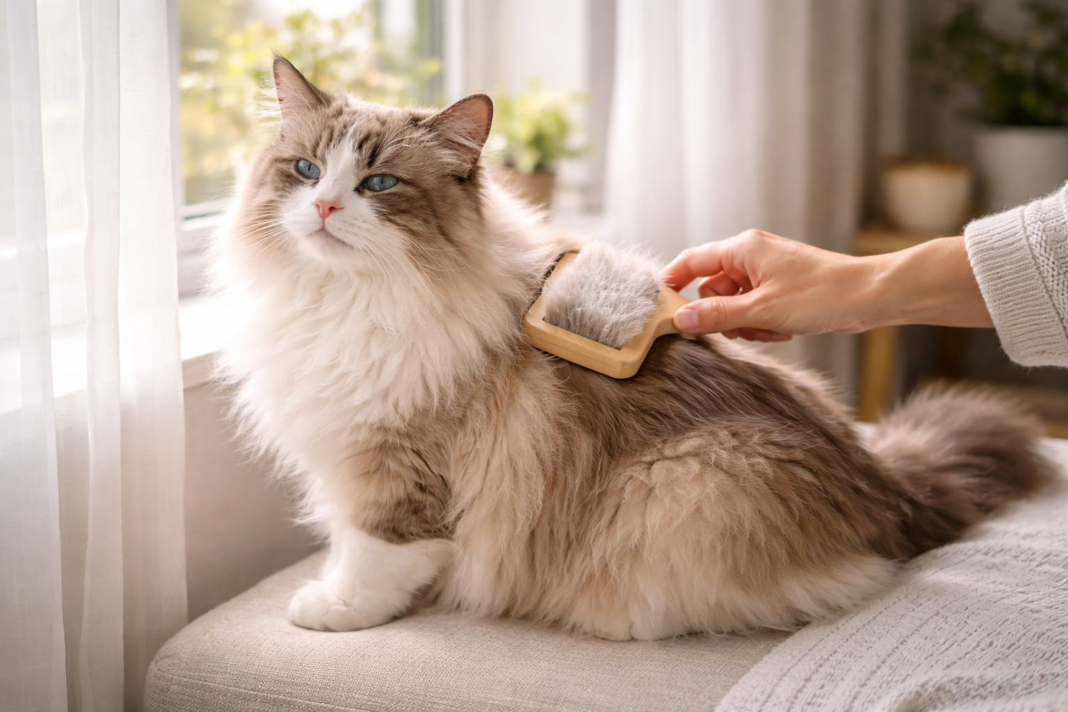 Healthy Cat Fur in Summer: Bathing, Detangling, and Skin Support