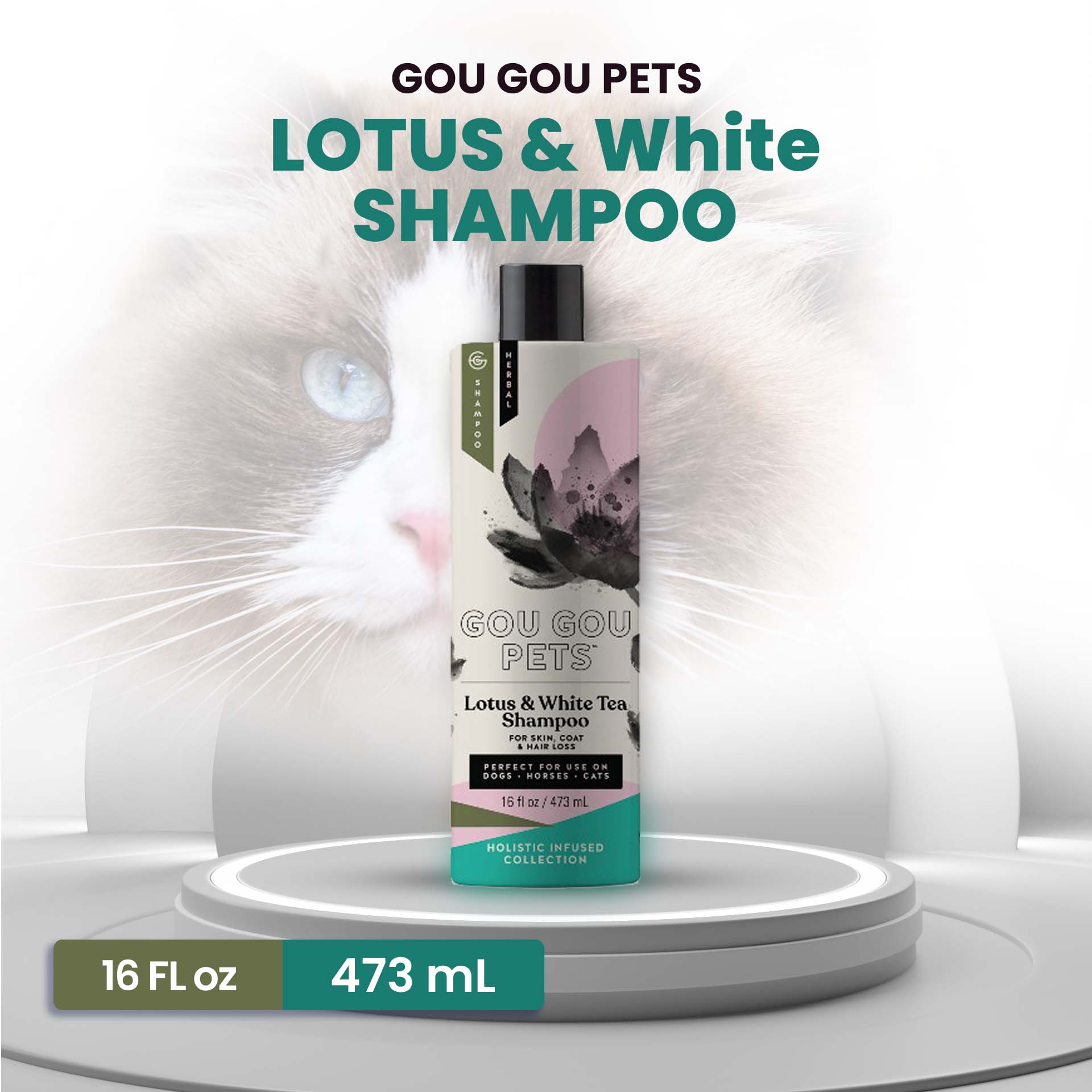 Lotus and White Tea Shampoo for Horses: Natural Control for Deshedding