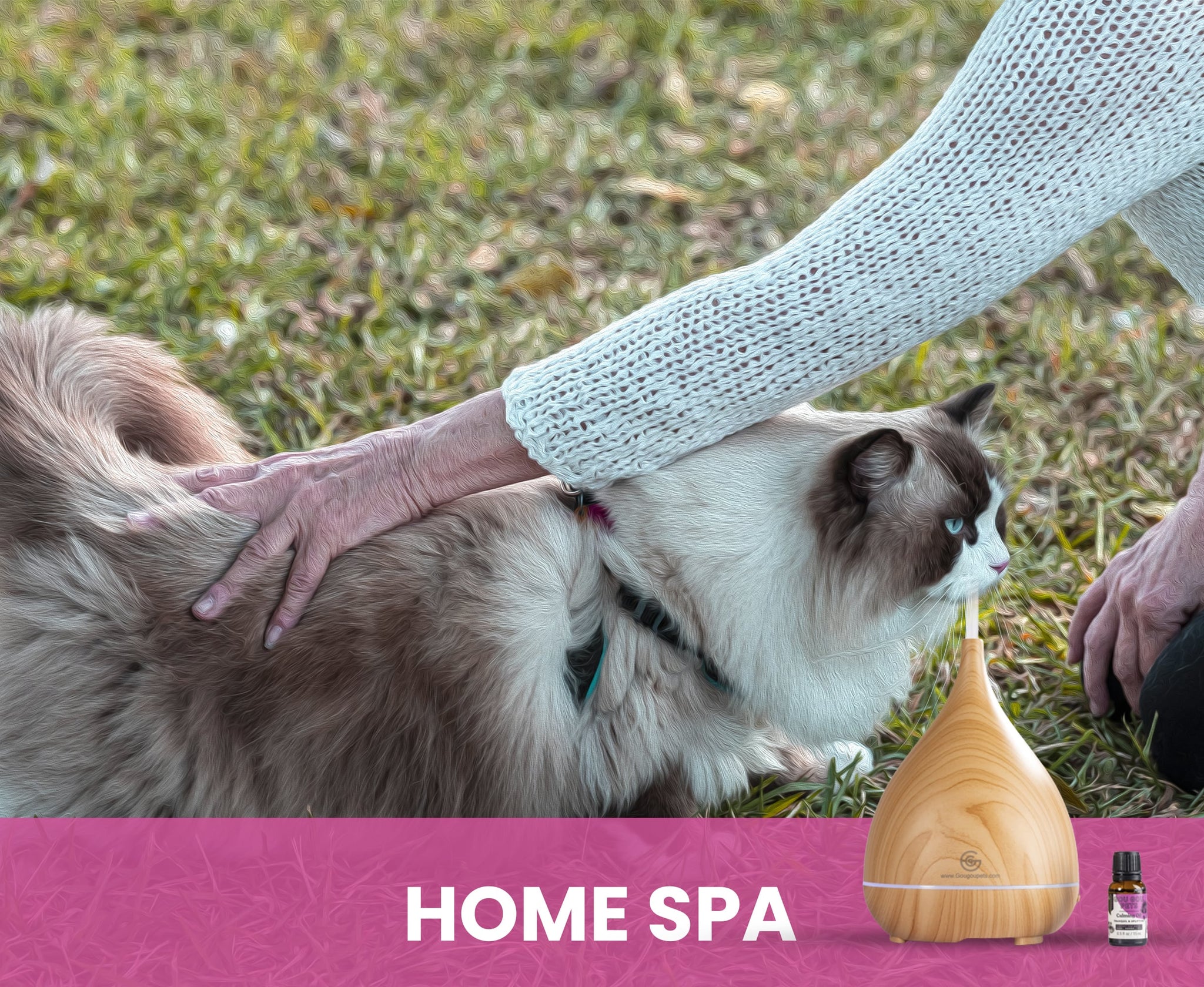 Essential Oil Diffuser and Calming Oil Set for Dogs