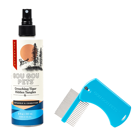 Comb and Detangler Set for Dogs, Cats and Horses