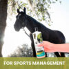 Gou Gou Pets Joint comforting shampoo with horse image and for sports management text.